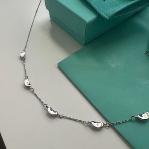 Tiffany & Co. Elsa Peretti Five Bean Sterling Silver 18 inch Necklace
